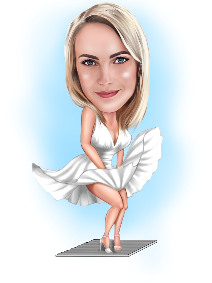 Karikatura Marylin Monroe